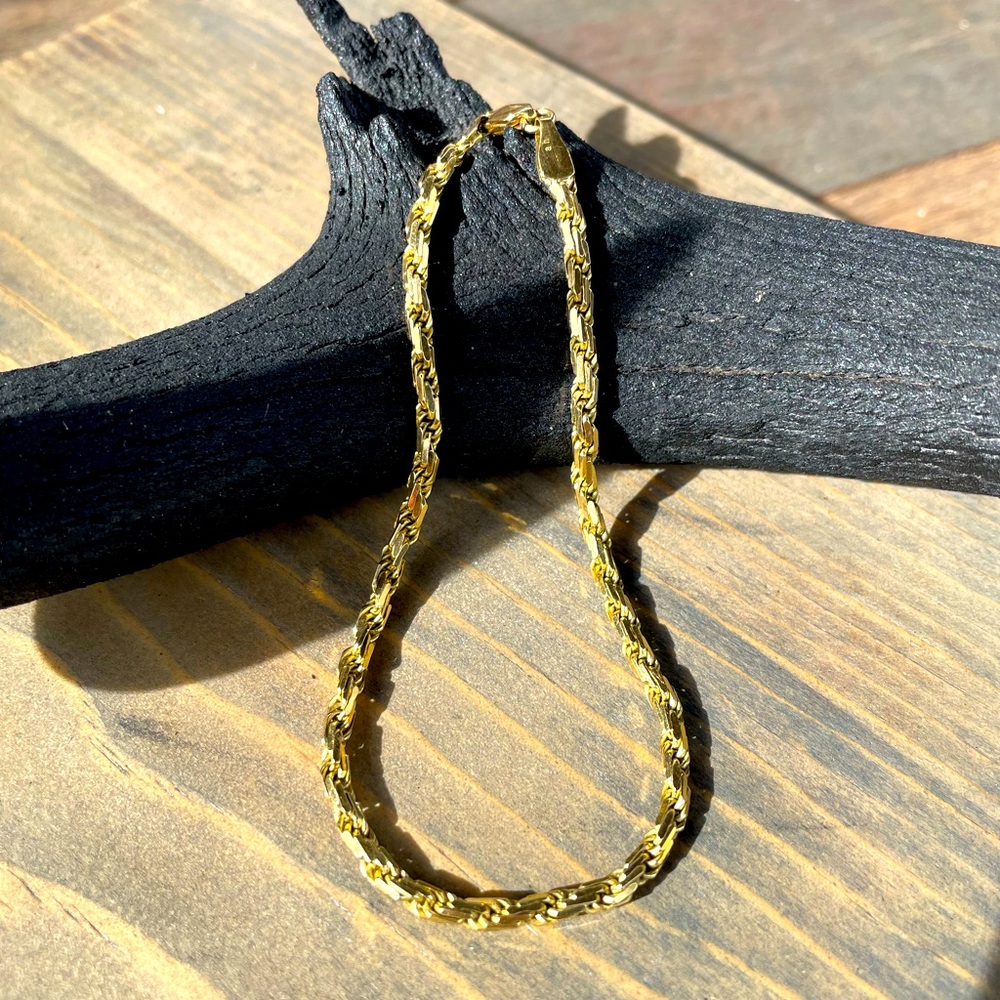 18k Gold Wheat Rope Bracelet